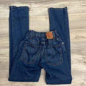 Levi's 511 Blue Denim Elastic Adjustable Waist Straight Leg Boy's Jeans Size 16R